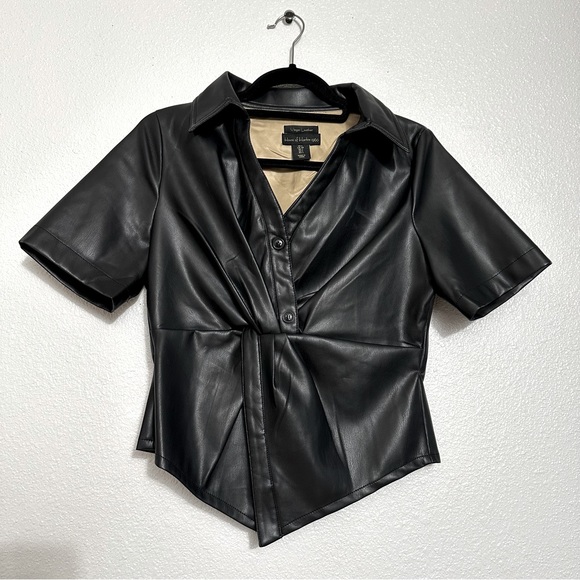 House of Harlow 1960 Jackets & Blazers - House of Harlow Black Vegan Leather Top - Size S